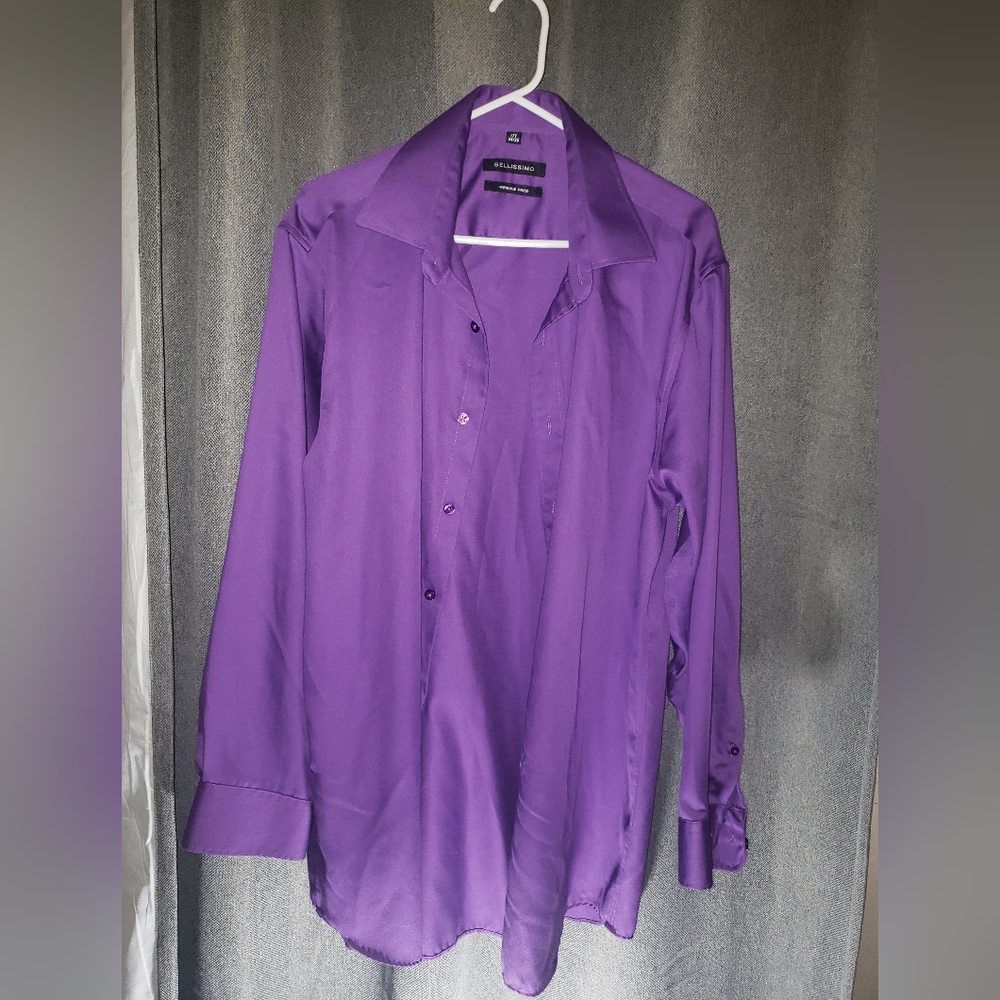Bellissimo Vibrant Purple Dress Shirt